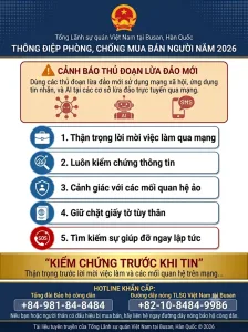 THÔNG ĐIỆP PHÒNG, CHỐNG MUA BÁN NGƯỜI NĂM 2026